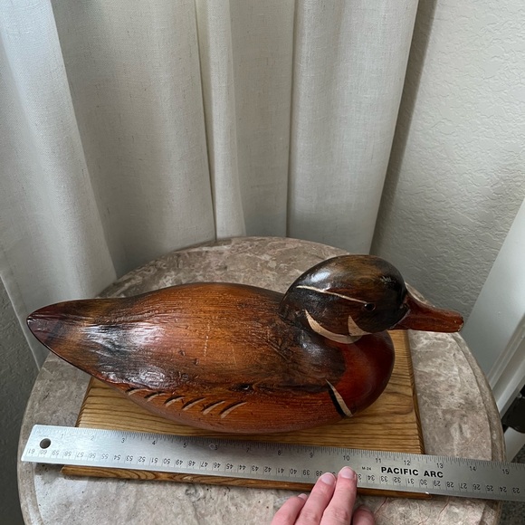 Vintage hand carved and painted drake decoy - Picture 3 of 8